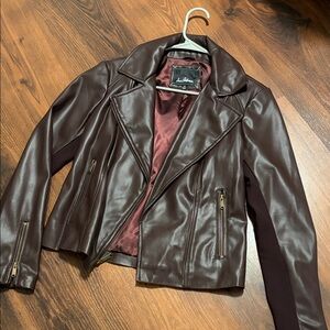 Chocolate Brown Faux Leather Jacket 🤎